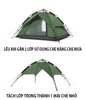 lều cắm trại 4 người tự bung