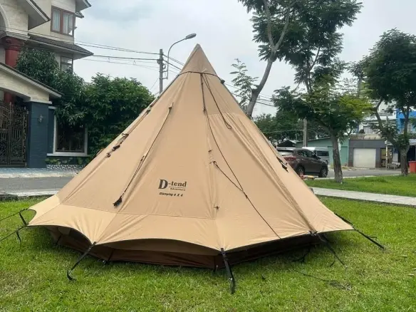 Lều Mông Cổ 4M Màu Vàng Cát